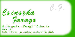 csinszka farago business card